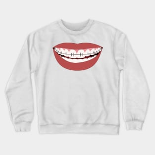 Braces Teeth Smile Orthodontist Dentist Mask Face Cover  2020 Crewneck Sweatshirt